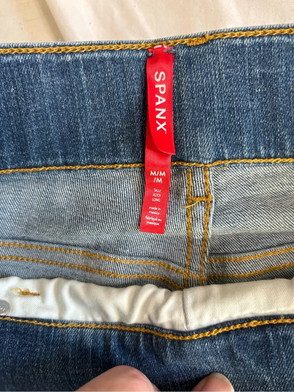 SPANX Wide Leg Jeans in Blue Wash